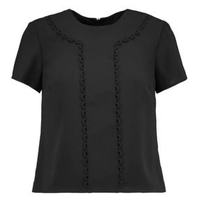 NWT RED VALENTINO Black Silk Top - Size 38